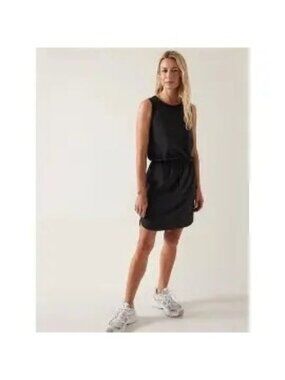 Athleta Rincon Sleeveless Dress Black Medium